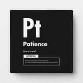 Plaque Photo Patience - Élément De Succès - Motivation (Devant)