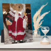 Plaque Photo Patinage de Noël Collection d'ours en peluche. (Côté)