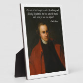 Plaque Photo Patrick Henry Deuxième amendement (Côté)