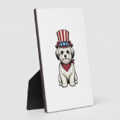 Plaque Photo Patriotic Dog Vintage Engraving Vector Design_1 (Côté)