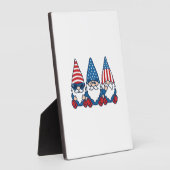 Plaque Photo Patriotic Gnome Trio Vintage Vector Shirt Design_1 (Côté)
