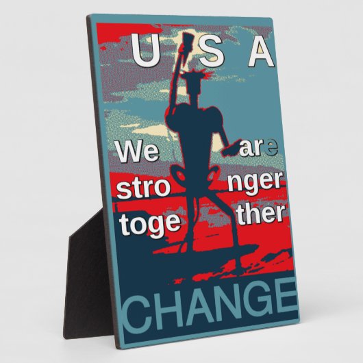 Plaque Photo Patriotic USA Hope Graphisme Art Design (Côté)