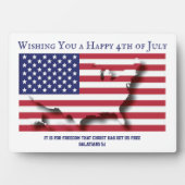 Plaque Photo PATRIOTIQUE 4 JUILLET Custom Christian (Devant)