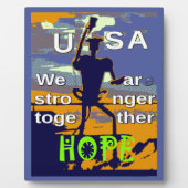 Plaque Photo Patriotique USA Hope Graphisme (Devant)