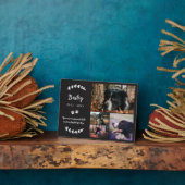 Plaque Photo Patte noire mat et verdure 4 Photos Mémorial pour  (Côté)