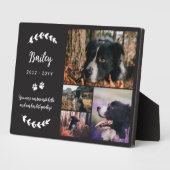 Plaque Photo Patte noire mat et verdure 4 Photos Mémorial pour  (Côté)