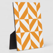 Plaque Photo Patters de Burnt Orange Geometric Deco Cube (Côté)