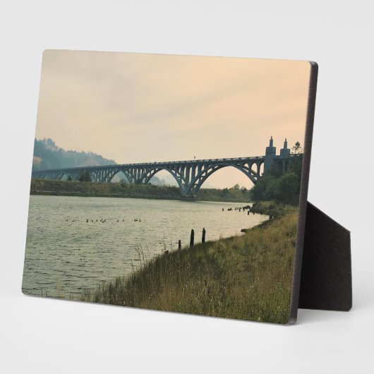 Plaque Photo Patterson Bridge, Gold Beach, Oregon (Côté)