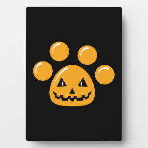 Plaque Photo Paw chien d'Halloween