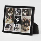 Plaque Photo Paw Print Pet In Loving Memory Black Photo Collage (Côté)