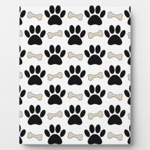 Plaque Photo Paws And Bones Pattern