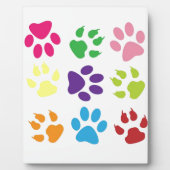 Plaque Photo Paws colorés pour chiens (Devant)