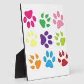 Plaque Photo Paws colorés pour chiens (Côté)