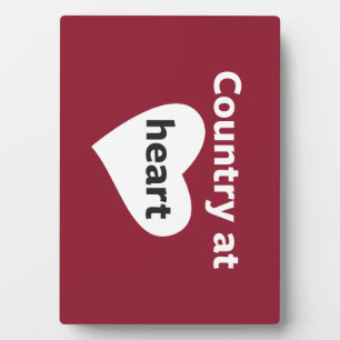 Plaque Photo Pays au coeur