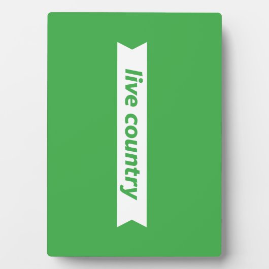 Plaque Photo Pays Live (Devant)