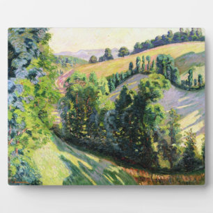 Plaque Photo Paysage à Pontgibaud, vers 1895 (huile sur toile)