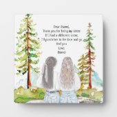 Plaque Photo Paysage aquarelle avec 2 filles message personnali (Devant)