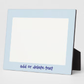 Plaque Photo Paysage de design bleu pâle personnalisé Photo (Côté)