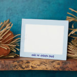 Plaque Photo Paysage de design bleu pâle personnalisé Photo<br><div class="desc">Plaque photo design bleu que vous pouvez customiser avec n'importe quel texte de votre choix. Si vous avez besoin d'aide pour customiser, veuillez nous contacter via le lien de demande de ce concepteur ci-dessus. Conception de la plaque photo par justbyjulie</div>