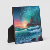 Plaque Photo Paysage marin des houles cosmiques (Recto)