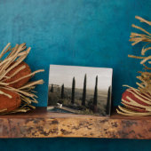 Plaque Photo Paysage toscan caché derrière les cyprès (2024) (Côté)