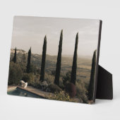 Plaque Photo Paysage toscan caché derrière les cyprès (2024) (Côté)