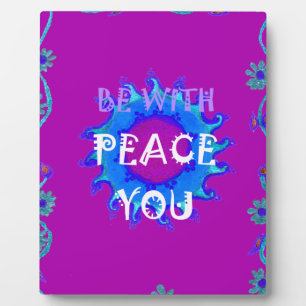 Plaque Photo Peace Be With You Inspiration Print