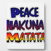 Plaque Photo Peace Hakuna Matata Gradient Art (Devant)