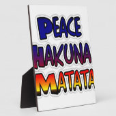 Plaque Photo Peace Hakuna Matata Gradient Art (Côté)