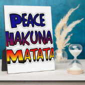 Plaque Photo Peace Hakuna Matata Gradient Art (Côté)