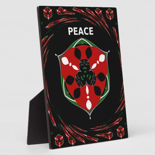 Plaque Photo "Peace : with Shield Emblem" (Côté)