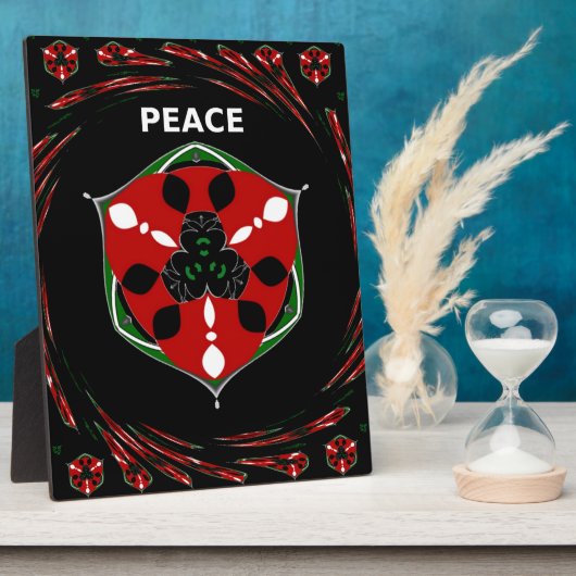 Plaque Photo "Peace : with Shield Emblem" (Côté)