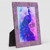 Plaque Photo Peacock bleu et lavande (Côté)