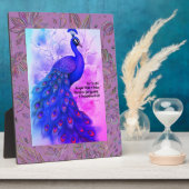 Plaque Photo Peacock bleu et lavande (Côté)