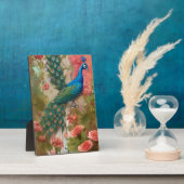 Plaque Photo Peacock en Apricot Jardin Rose (Côté)