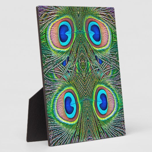 Plaque Photo Peacock Feathers (Côté)