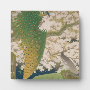 Plaque Photo Peacocks and Cherry Tree (1925)