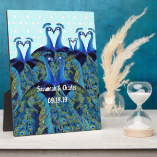 Plaque Photo Peacocks vintages Embrasser les cadeaux de mariage