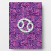Plaque Photo Pearle comme cancer Zodiac Connexion Camo numériqu (Devant)