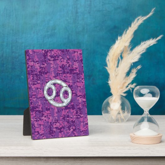 Plaque Photo Pearle comme cancer Zodiac Connexion Camo numériqu (Côté)