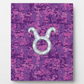 Plaque Photo Pearle comme Taurus Zodiac Connexion Camo numériqu (Devant)
