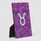 Plaque Photo Pearle comme Taurus Zodiac Connexion Camo numériqu (Côté)