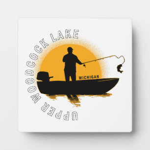 Plaque Photo Pêche au lac Michigan