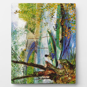 Plaque Photo Pêche au printemps, Vincent van Gogh. Belle pêch