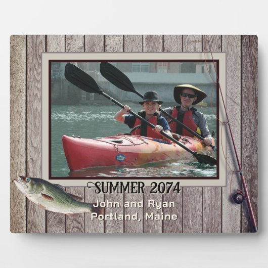 Plaque Photo Pêche en eau douce Rustique photo encadrée (Devant)