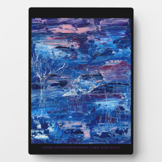 Plaque Photo Pêche père et fille