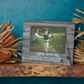 Plaque Photo Pêche Photo Keepsaké Wood Look Frame (Côté)