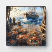 Plaque Photo Pêcheurs à la Twilight ramassant des crabes (Devant)