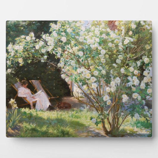 Plaque Photo Peder Severin Kroyer - Roses (Devant)