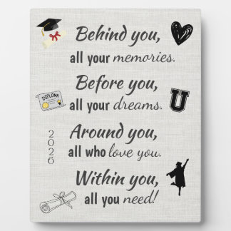 Plaque Photo Pedestal Sign for Graduate